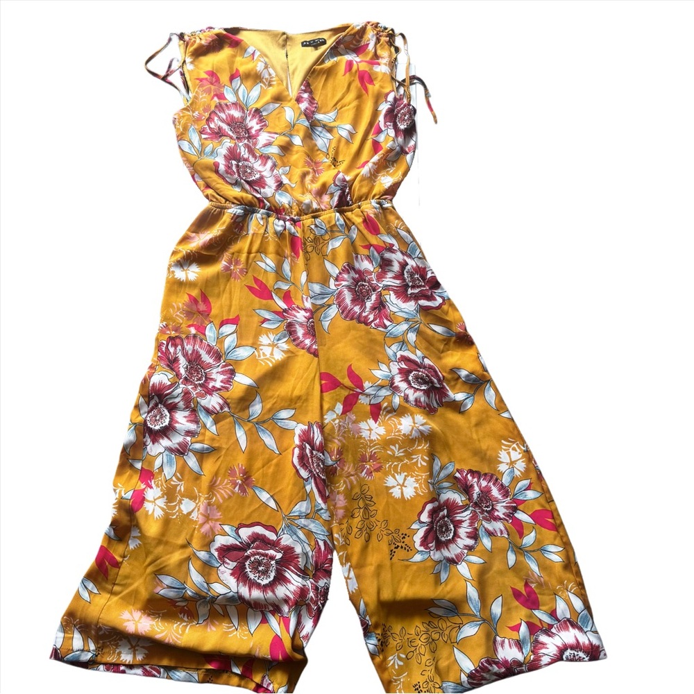 As U Wish Yellow and Red Jumpsuit Vibrant Resort Wear